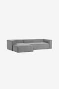 Kave Home - BLOK sofa - chaiselong venstre - Grå - 4-pers. sofaer - - ...