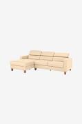 Loft24 - Hjørnesofa 3-pers. Luzern L - Hvid - Sofaer med chaiselong - ...