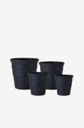 Wikholm Form - Potte Majvor S/4 - Sort - Urtepotteskjulere & vaser - -...