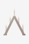 Star Trading - Lysestage Albo lille 41cm - Beige - Adventslysestager -...