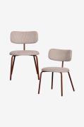 WOOOD - Travis spisestuestol - sæt med 2 stk. - Beige - Stole - - Home...