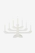 Konstsmide - El-lysestage 7 lys træ 39 cm - Hvid - Adventslysestager -...