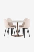 Venture Home - Lycke spisebord med polar spisebordsstol - Beige - Spis...
