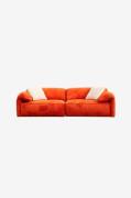 Hanah Home - Sofa med 3 sæder Flamingo - Orange - 3-pers. sofaer - - H...
