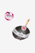 Dexam - Wok School Of Wok Flat Base Pre-Seasoned 10.5 - Sort - Stegepa...
