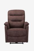 Loft24 - Coullon Lænestol med elektrisk funktion Mikrofiber - Brun - L...