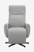 Loft24 - Kilvo Lænestol med manuel og drejefunktion Stof - Grå - Lænes...