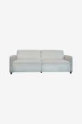 Dorel Home - Alicia sovesofa 3-personers i velour - Hvid - Sovesofaer ...