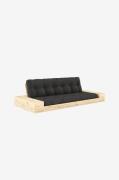 Karup - Base Sovesofa m. 2 sidebokse Tre-personers - Grå - Sovesofaer ...