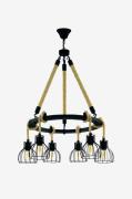EGLO - Pendellampe Rampside Round With 6 Lamps - Sort - Loftpendler - ...