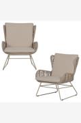 WOOOD - Grace Lounge Chair - Beige - Havelænestole - - Homeroom