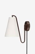 Globen Lighting - Væglampe Lou Hvid bouclé/bronze - Bronze - Væglamper...