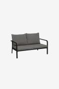 Hillerstorp - 2-personers sofa Hånger Sort stel Hynder grå-beige - Sor...