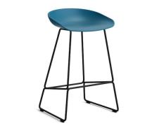 HAY About a Stool (AAS 38) - Azure Blue - Sort Stål - 65cm