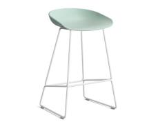 HAY About a Stool (AAS 38) - Dusty Mint - Hvid Stål - 75cm (BEMÆRK DEN...