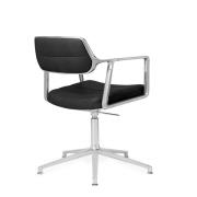 Vipp 453 Swivel+ Chair - Gliders - Læder - Black