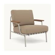Muuto Settle Outdoor Lounge Chair - Ribbed Weave 5 - Grey Stel