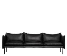 Fogia Tiki Sofa - 3 Pers. - Sort Elmo Soft Læder
