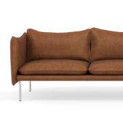 Fogia Tiki Sofa - 2 Pers. - Vintage Rangers Læder - Blankpoleret Stål