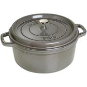 Staub Rund Gryde 28 cm 6,7 liter Grafitgrå