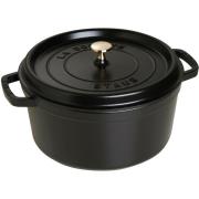 Staub Rund Gryde 28 cm 6,7 liter Sort