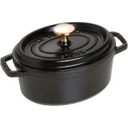 Staub La Cocotte Oval cocotte 17cm. 1 liter, sort