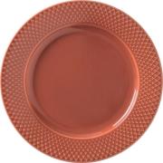 Lyngby Porcelæn Rhombe frokosttallerken 23 cm Terracotta