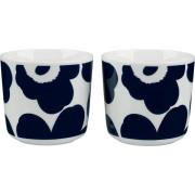 Marimekko Unikko krus 2 stk, 2 dl, mørkeblå