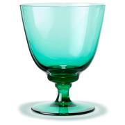 Holmegaard Flow vandglas på fod 35 cl, emerald green