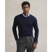 Polo Ralph Lauren 2/30 Merino WL Rwslsl-plo Mand Blå Sweaters Str L Me...