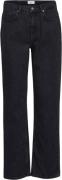 Object Objsava Ellen MW Straight BLK Jeans Kvinde Black Denim Straight...