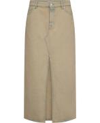 Filippa K Long Slit Denim Skirt Kvinde Beige Over Maxi Nederdele Str 4...