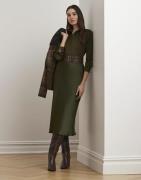 Lauren Ralph Lauren Shirt WT Charmskirt Kvinde Botanic Green Midi Nede...