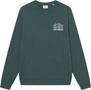 Les Deux Triple Sweatshirt Mand Pine Green/ivory Sweatshirts Str L - h...