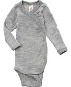 Engel Natur Babybody, Long Sleeved, Gots - Light Grey Mélange - 50/56 ...