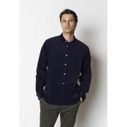 Clean Cut Copenhagen Jeppe Corduroy Shirt Mand Dark Navy Langærmede Sk...