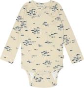 PETIT PIAO Body L/S Printed Str 80 cm - Fish Aop Langærmede Bodies Bom...