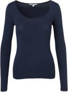 mbyM Anna top Kvinde 368 Navy Blue Langærmede T-shirts Str L - Elastan...