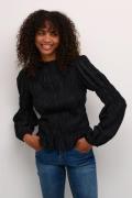 Cream Crhenva Blouse Kvinde Pitch Black Langærmede Bluser Str 40 - hos...