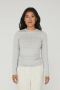 A-VIEW Stabil top l/s Kvinde Light Grey Melange Langærmede T-shirts St...