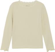 Huttelihut Tshirt LS Rib Str 128 - Wood Ash Langærmede T-shirts hos Ma...