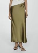 MANGO Midi Satin Skirt Kvinde Green Maxi Nederdele Str S - hos Magasin