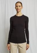 Bruun & Stengade BS Margrethe Regular Fit Top Kvinde Black Toppe Str L...