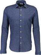 Lindbergh Soft Indigo Stretch Shirt L/S Mand Mørkeblå Langærmede Skjor...