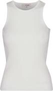 A-VIEW Rib Knit Tank top Kvinde White Tanktoppe Tight Fit Str XS - hos...