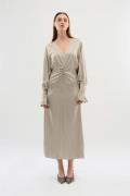 Karen by Simonsen Kbpeel Dress Kvinde Silver Cloud Maxi Kjoler Str 40 ...