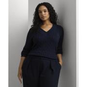 Lauren Ralph Lauren Bright Rayon/cottonsweater Kvinde Lauren Navy Swea...