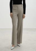 MANGO Wideleg Pleated Trousers Kvinde 92 Bukser Str 40 - hos Magasin