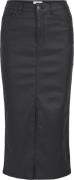 Object Objnaya Coated MW Skirt Noos Kvinde Black Midi Nederdele Str L ...