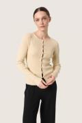 Soaked in Luxury Slspina Slim Cardigan Kvinde Oatmeal Cardigans Str L ...